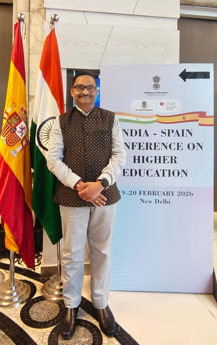 Prof. Dipak Kumar Sahoo, Vice-Chancellor VSSUT Burla attending the AI Impact Summit , Bharat Mandapam, New Delhi