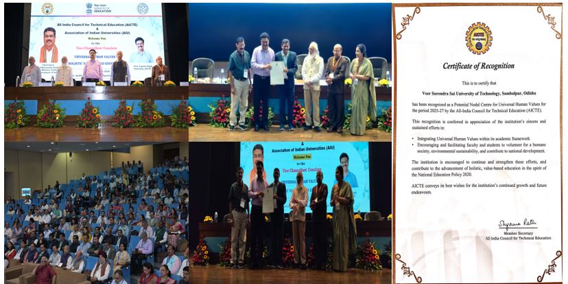 Felicitation to VSSUT as Potential Nodal Centre by Prof. Yogesh Singh ,Chairman AICTE, New Delhi