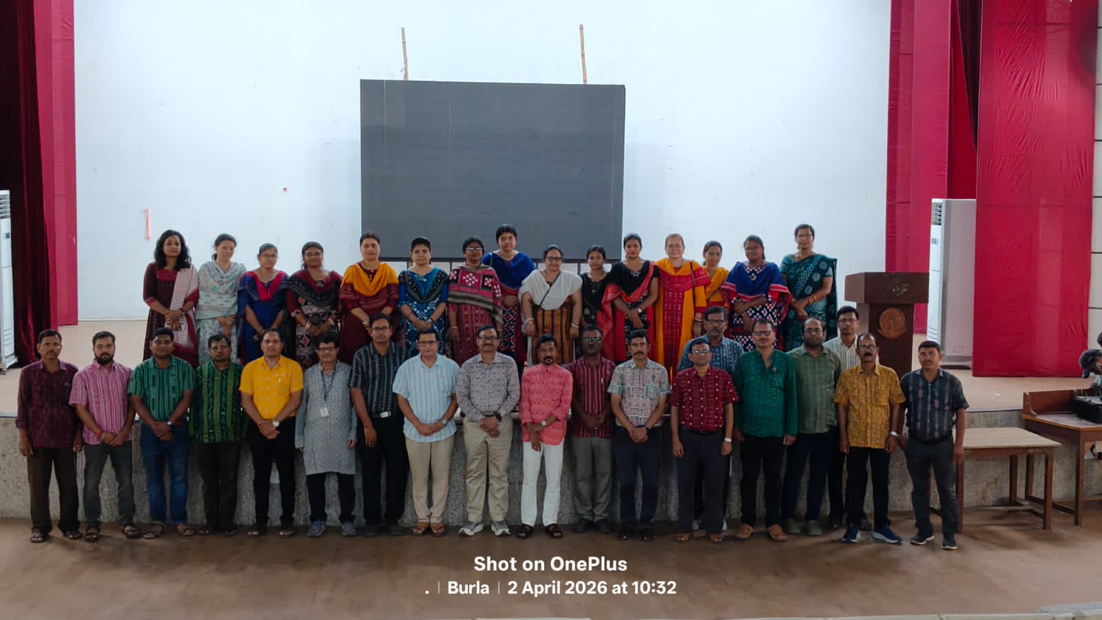 ଓଡ଼ିଆ ପକ୍ଷର ଦ୍ଵିତୀୟ ଦିବସ ‘ଆମ ପୋଷାକ ଆମ ପରିଚୟ’, celebrated at VSSUT Burla by Faculty and Staff dressed in Sambalpuri